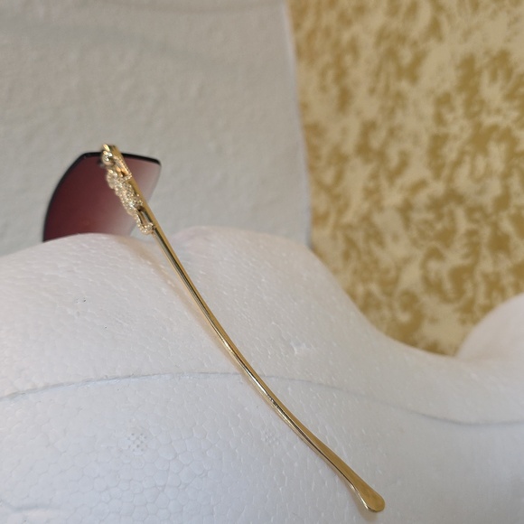 Elegant Brown Sunglasses Rimless - Picture 3 of 7